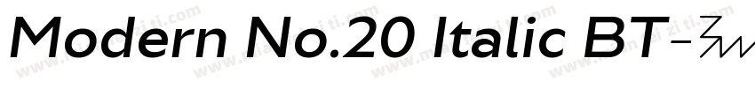 Modern No.20 Italic BT字体转换
